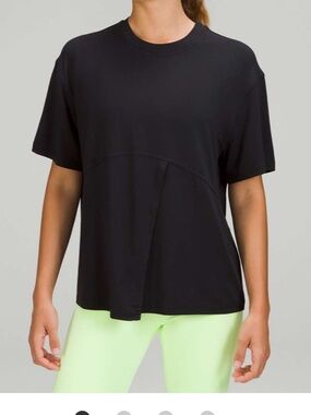 Lululemon Modal-Silk Blend Tie-Front Yoga T-Shirt | Size 8